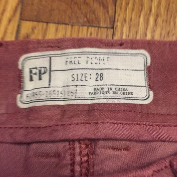 Free People Velvet Pink Skinny Pant -- Size 28 - Picture 3 of 7